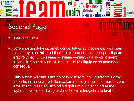 Modèle PowerPoint de n ° de mot de l'équipe, Diapositive 2, 12911, Carrière / Industrie — PoweredTemplate.com