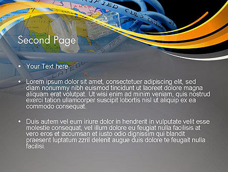 Global Communication Network PowerPoint Template, Slide 2, 12934, Telecommunication — PoweredTemplate.com