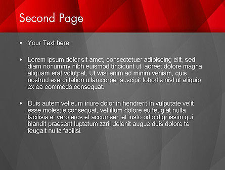 Abstrakte rote schneidende wellen PowerPoint Vorlage, Folie 2, 12939, Abstrakt/Texturen — PoweredTemplate.com