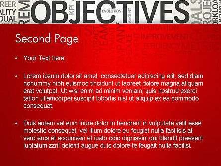 Modèle PowerPoint de objectifs et objectifs nuage de mots, Diapositive 2, 12950, Concepts commerciaux — PoweredTemplate.com