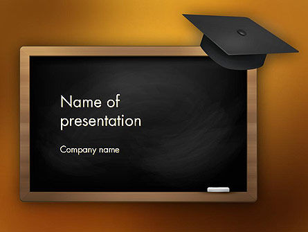 Templat PowerPoint Papan Tulis Dengan Papan Mortir, Templat PowerPoint, 12978, Education & Training — PoweredTemplate.com