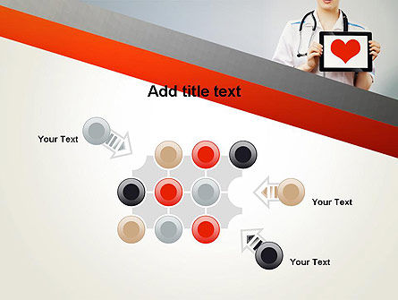 Doctor Holding a Tablet PC with Heart PowerPoint Template, Backgrounds ...