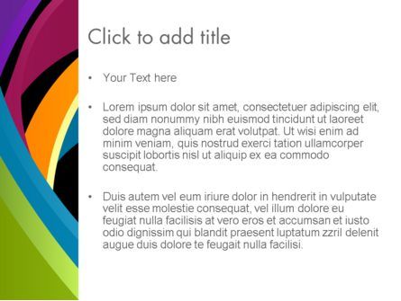 Modèle PowerPoint de rayures colorées tordues abstraites, Diapositive 3, 13000, Abstrait / Textures — PoweredTemplate.com