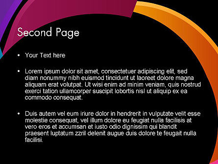 Abstract Twisted Gekleurde Strepen PowerPoint Template, Dia 2, 13000, Abstract/Textuur — PoweredTemplate.com