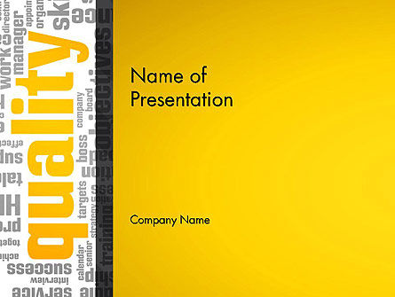 Templat PowerPoint Kata Berkualitas Awan, Templat PowerPoint, 13004, Konsep Bisnis — PoweredTemplate.com