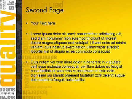 Templat PowerPoint Kata Berkualitas Awan, Slide 2, 13004, Konsep Bisnis — PoweredTemplate.com