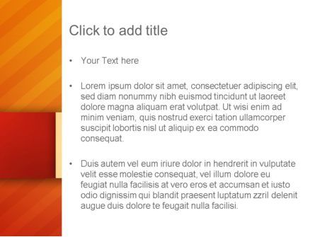 Modèle PowerPoint de lignes abstraites en orange diagonale, Diapositive 3, 13006, Abstrait / Textures — PoweredTemplate.com