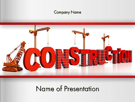 建物の建設 - PowerPointテンプレート, PowerPointテンプレート, 13007, 建設 — PoweredTemplate.com