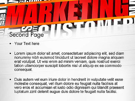 Marketing wort wolke PowerPoint Vorlage, Folie 2, 13009, Karriere/Industrie — PoweredTemplate.com