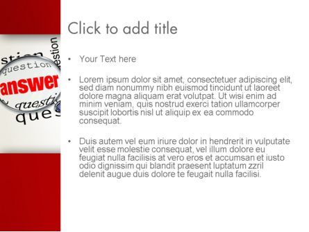 Modèle PowerPoint de réponse aux questions, Diapositive 3, 13015, Concepts commerciaux — PoweredTemplate.com
