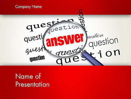 回答问题PowerPoint模板, 免费 PowerPoint模板, 13015, 商业概念 — PoweredTemplate.com