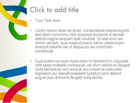 Modèle PowerPoint de chemins colorés, Diapositive 3, 13018, Abstrait / Textures — PoweredTemplate.com