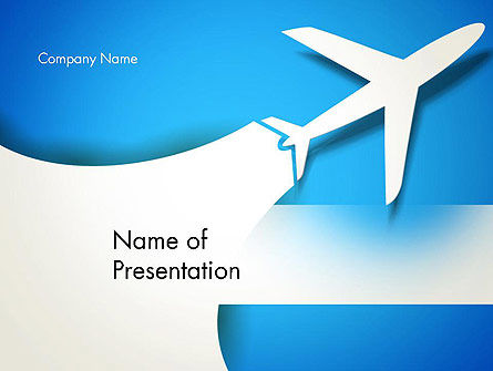 Plane Illustration PowerPoint Template, PowerPoint Template, 13043, Cars and Transportation — PoweredTemplate.com