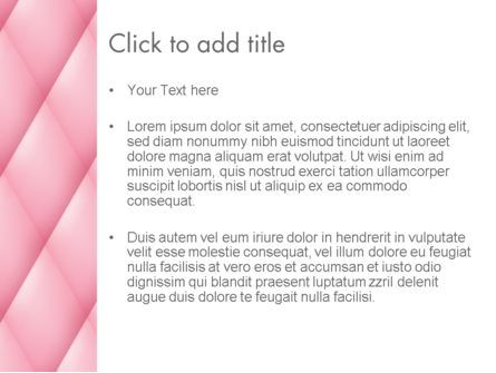 Abstract Pink Quilted Satin Frame PowerPoint Template, Slide 3, 13045, Abstract/Textures — PoweredTemplate.com