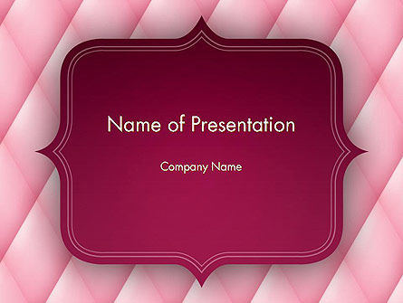 Abstract Pink Quilted Satin Frame PowerPoint Template, 13045, Abstract/Textures — PoweredTemplate.com