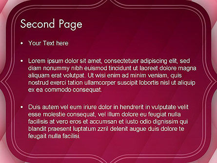 Plantilla de PowerPoint - marco de satén acolchado rosa abstracto, Diapositiva 2, 13045, Abstracto / Texturas — PoweredTemplate.com