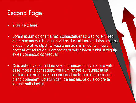 파워포인트 템플릿 - 빨간색 화살표 위로 이동, 슬라이드 2, 13064, 비즈니스 콘셉트 — PoweredTemplate.com