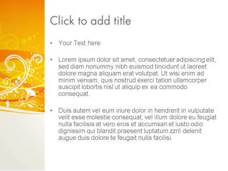 Modèle PowerPoint de fond orange avec motifs, Diapositive 3, 13066, Abstrait / Textures — PoweredTemplate.com