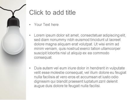 Drie Witte Lampen In Slinger PowerPoint Template, Dia 3, 13071, Carrière/Industrie — PoweredTemplate.com