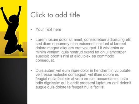 Jumping menschen silhouetten PowerPoint Vorlage, Folie 3, 13082, Menschen — PoweredTemplate.com
