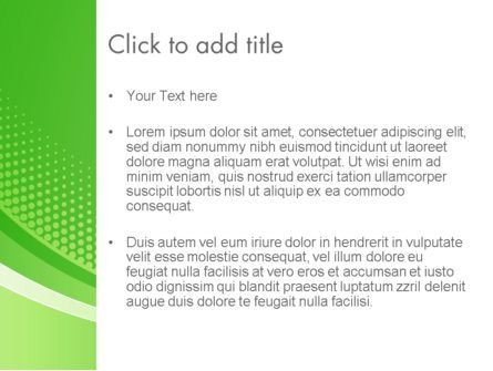 绿色抽象波浪和圆点PowerPoint模板, 幻灯片 3, 13089, 抽象/纹理 — PoweredTemplate.com