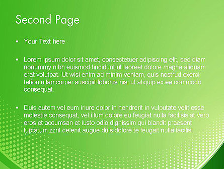 Grüne abstrakte wellen und punkte PowerPoint Vorlage, Folie 2, 13089, Abstrakt/Texturen — PoweredTemplate.com