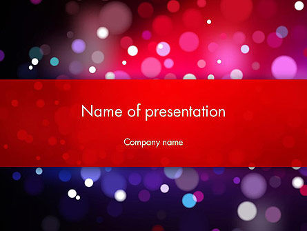 Feestelijke Lichten PowerPoint Template, PowerPoint-sjabloon, 13090, Vakantie/Speciale Gelegenheden — PoweredTemplate.com