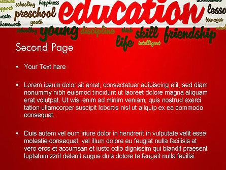Templat PowerPoint Kata Awan Pendidikan, Slide 2, 13094, Education & Training — PoweredTemplate.com