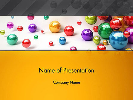 闪亮的多彩球PowerPoint模板, 免费 PowerPoint模板, 13101, 3D — PoweredTemplate.com