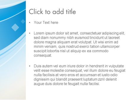 薄い青い波 - PowerPointテンプレート, スライド 3, 13103, 抽象／テクスチャ — PoweredTemplate.com