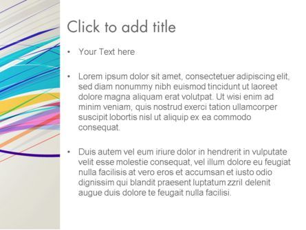 Plantilla de PowerPoint - líneas de colores finos, Diapositiva 3, 13109, Abstracto / Texturas — PoweredTemplate.com