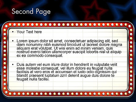 Star Neon Movie Sign PowerPoint Template, Slide 2, 13123, Art & Entertainment — PoweredTemplate.com