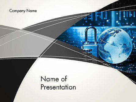Modelo do PowerPoint - cíber segurança, Modelo do PowerPoint, 13134, Tecnologia e Ciência — PoweredTemplate.com