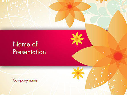 Abstract Origami Flower PowerPoint Template, PowerPoint Template, 13142, Art & Entertainment — PoweredTemplate.com