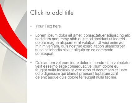 Abstrakte graue und rote kurven PowerPoint Vorlage, Folie 3, 13145, Abstrakt/Texturen — PoweredTemplate.com