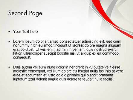 Templat PowerPoint Abstrak Kurva Abu-abu Dan Merah, Slide 2, 13145, Abstrak/Tekstur — PoweredTemplate.com