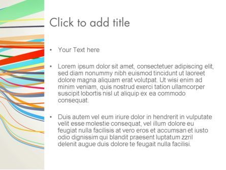 Templat PowerPoint Melambaikan Garis-garis Berwarna, Slide 3, 13147, Abstrak/Tekstur — PoweredTemplate.com