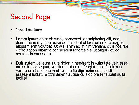 Templat PowerPoint Melambaikan Garis-garis Berwarna, Slide 2, 13147, Abstrak/Tekstur — PoweredTemplate.com