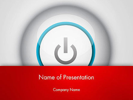 Computer Power Button PowerPoint Template, Free PowerPoint Template, 13160, Computers — PoweredTemplate.com