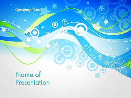 Templat PowerPoint Gelombang Lingkaran Dan Bintang Abstrak, Templat PowerPoint, 13166, Abstrak/Tekstur — PoweredTemplate.com
