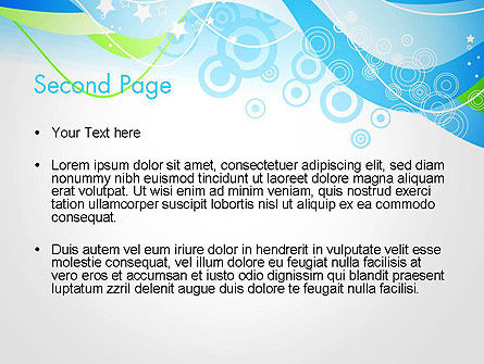 Templat PowerPoint Gelombang Lingkaran Dan Bintang Abstrak, Slide 2, 13166, Abstrak/Tekstur — PoweredTemplate.com