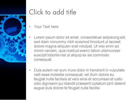 抽象的な青い時計 - PowerPointテンプレート, スライド 3, 13167, ビジネスコンセプト — PoweredTemplate.com