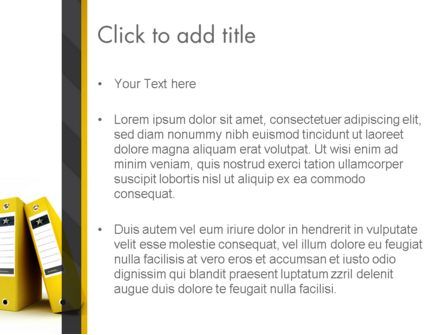 Modèle PowerPoint de liants jaunes, Diapositive 3, 13168, Business — PoweredTemplate.com
