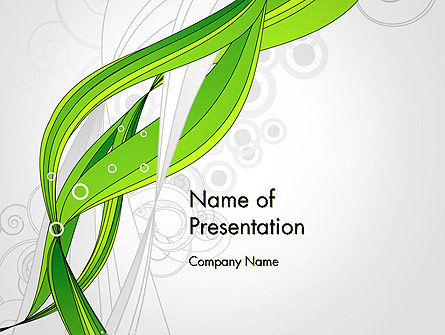 Underwater Green Sprout Abstract PowerPoint Template, PowerPoint Template, 13171, Nature & Environment — PoweredTemplate.com