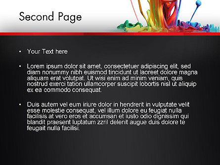 Modèle PowerPoint de gouttes de couleur, Diapositive 2, 13174, Art & Entertainment — PoweredTemplate.com