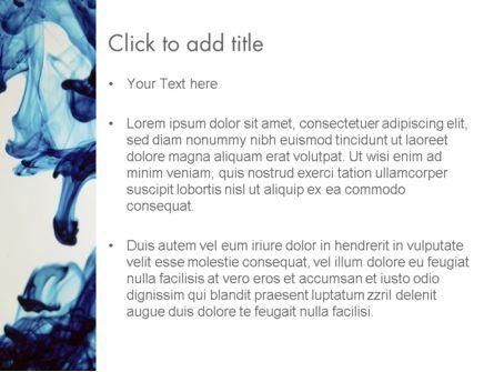 Modèle PowerPoint de chute d'encre dans l'eau, Diapositive 3, 13180, Abstrait / Textures — PoweredTemplate.com
