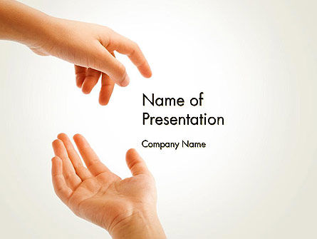 Child Uitgestoken Hand PowerPoint Template, PowerPoint-sjabloon, 13185, Religieus/Spiritueel — PoweredTemplate.com