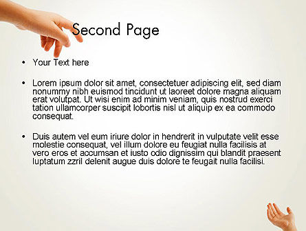 Modèle PowerPoint de enfant la main tendue, Diapositive 2, 13185, Religion / Spirituel — PoweredTemplate.com