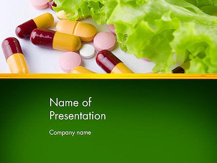 Plantilla de PowerPoint - suplementos alimenticios, Gratis Plantilla de PowerPoint, 13191, Food & Beverage — PoweredTemplate.com