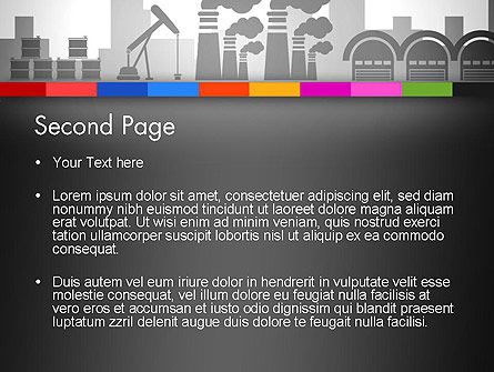 Industriële Silhouetten PowerPoint Template, Dia 2, 13194, Voorzieningen/Industrieel — PoweredTemplate.com